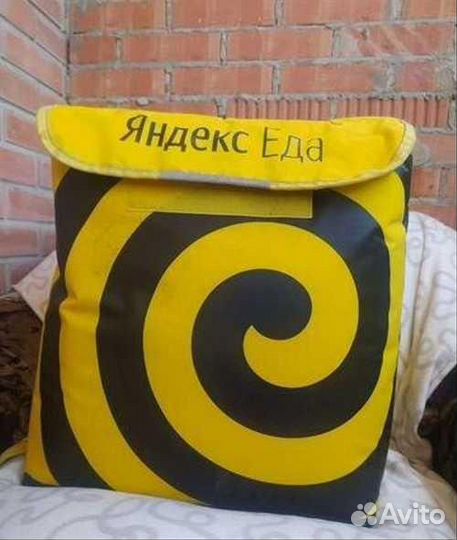 Сумка/рюкзак желтый для доставок