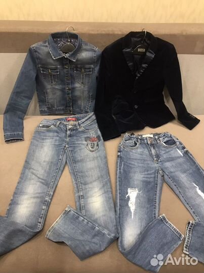Джинсы, куртка, пиджак для девочки