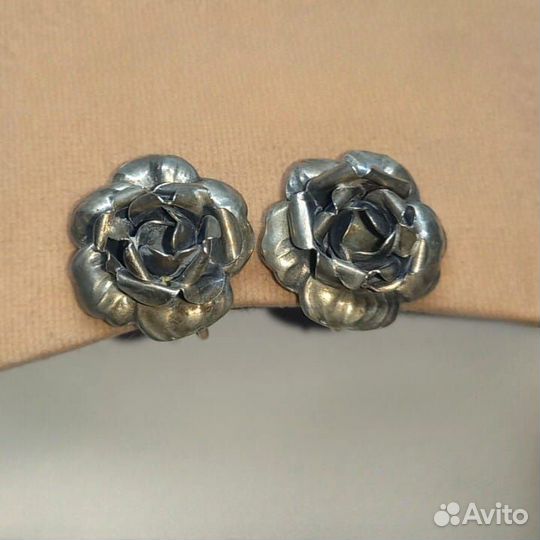 Клипсы винт - Серебро 925 - Винтаж