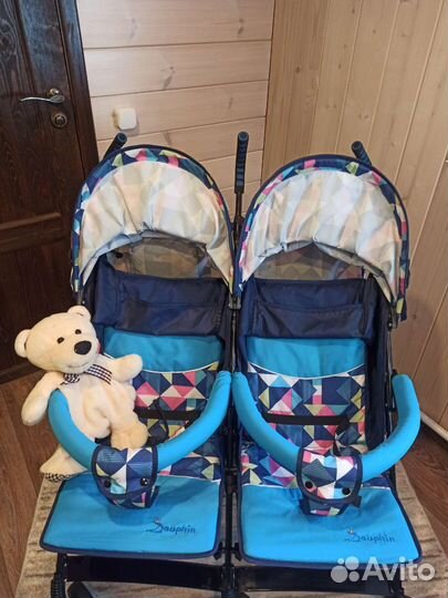 Прогулочная коляска для двойни бу