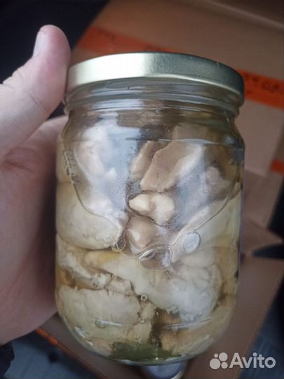 Печень трески в стекле