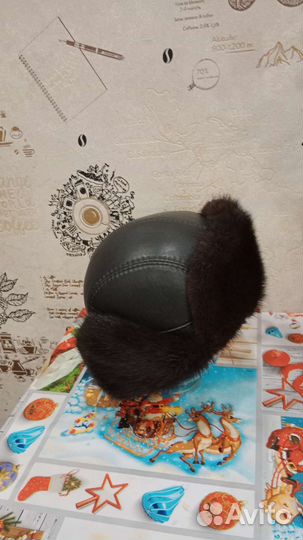 Мужская зимняя шапка с мехом