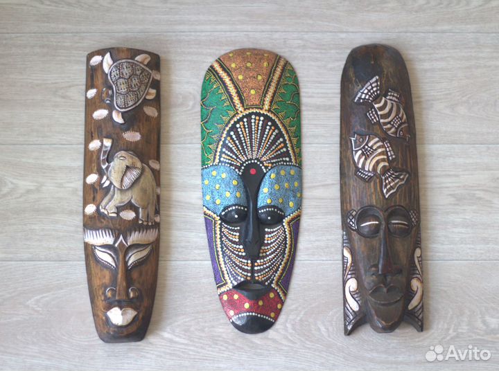Маски деревянные Индонезия