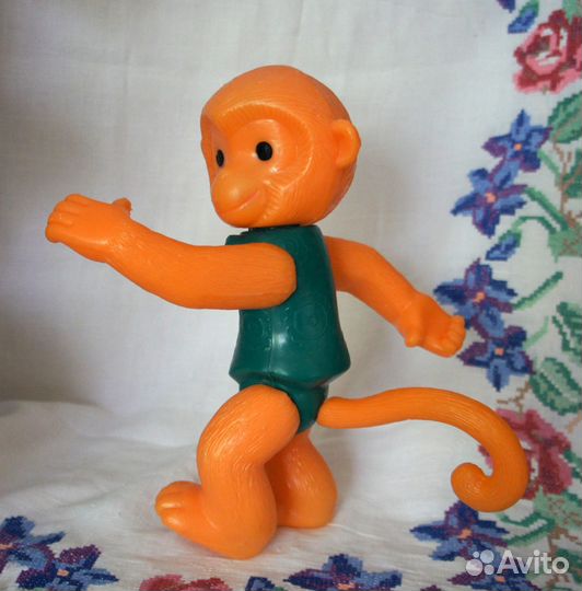 Обезьяна СССР пластик Игрушка СССР