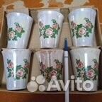 Стопки фарфор Розы - СССР - фарфоровые рюмки
