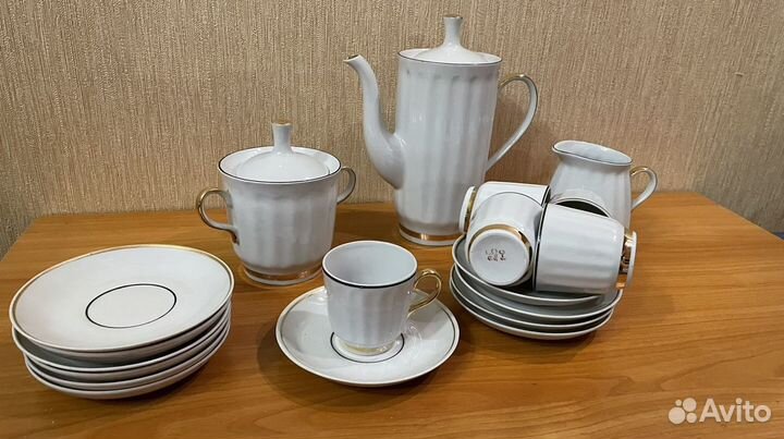 Чайный сервиз СССР. Подснежник. Фарфор. Барановка