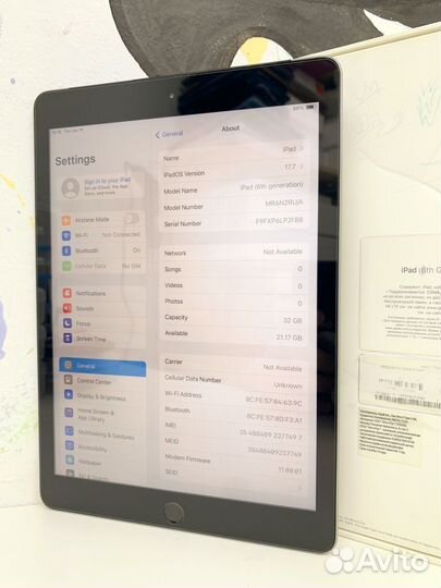 iPad 6-gen 2018 32gb + Cellular