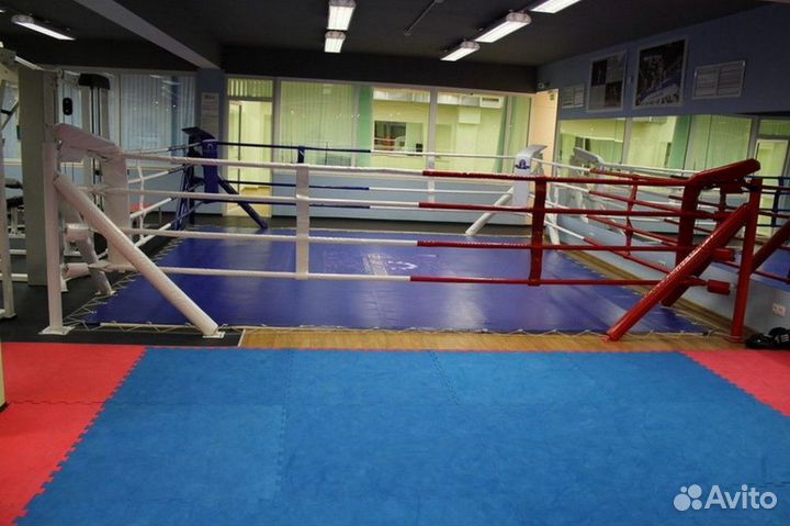 Ринг боксёрский на упорах 7х7 м, боевая зона 6х6 м, монтажная площадка 7х7 м Pioner A12557