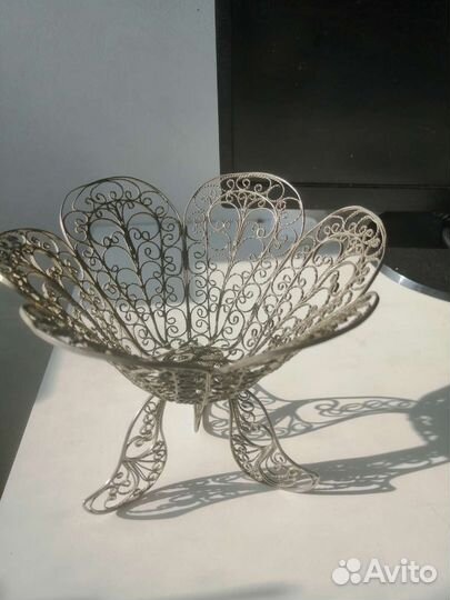 Конфетница скань СССР мельхиор