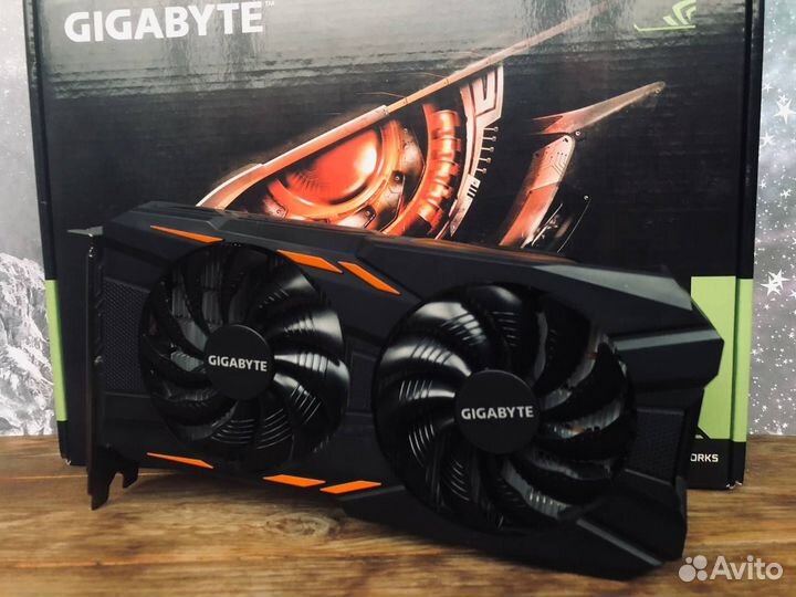 Игровая видеокарта Gigabyte 1050Ti Windforce OC 4G