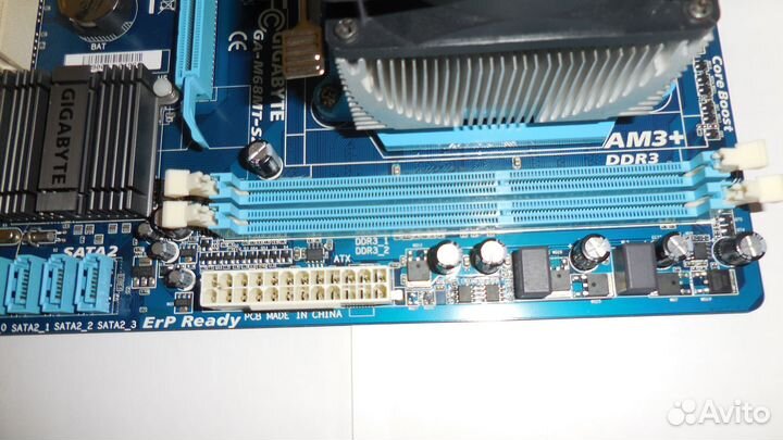 Материнская плата Gigabyte+процессор AMD+кулер