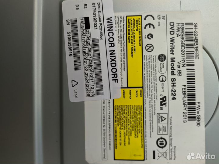 Привод DVD-RW Sony,Toshiba (SATA)