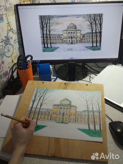 Портрет по фото, рисунки на заказ. Уроки рисования