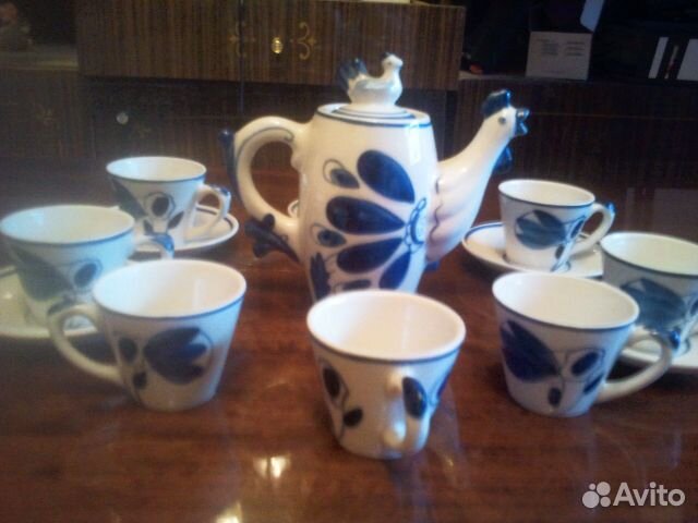 Сервиз кофейный Гжель СССР