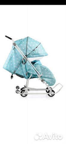 Санки-коляска Nika с колесами, с облачками