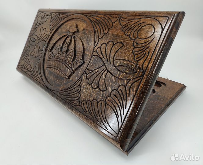 Нарды резные с контрастным полем