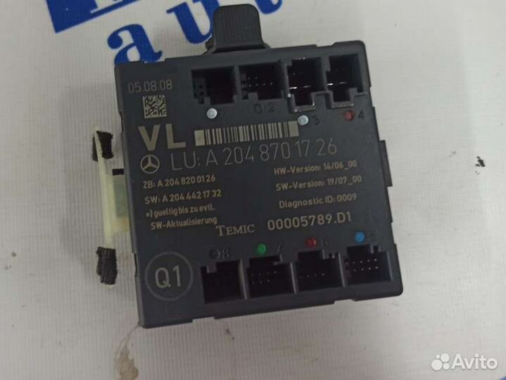 Блок управления двери Mercedes C-class w204