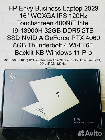 HP Envy 16, i9 13900H/32/2TB/4060/2K