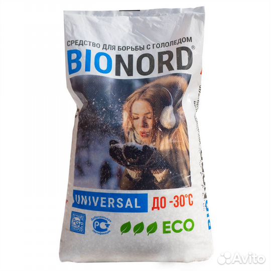 Противогололедный реагент bionord universal -30