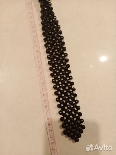 Галстук из бусен