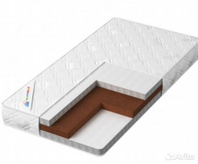 Детская кровать с матрасом 160 на 80, дуб млечный