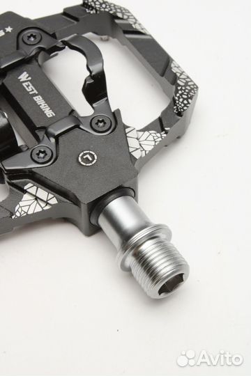 Контактные педали 2 в 1 стандарта SPD West Biking