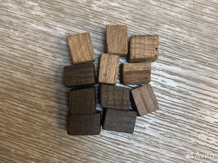 Кубики щепа дубовые 100г, средний и сильный обжиг