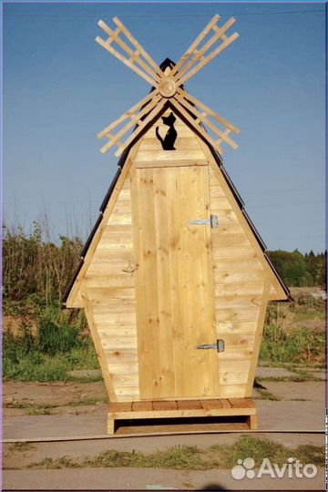 Дачный туалет с декором фют 558