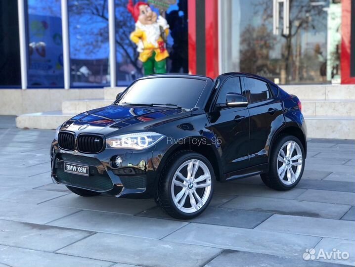 Детские машинки электромобили BMW X6M (черный)