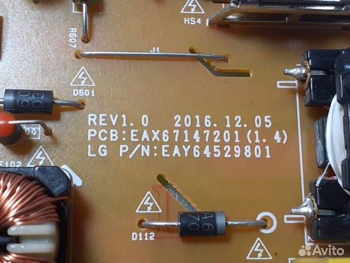 Блок питания EAX67147201 (1.4), LG 43LV340C