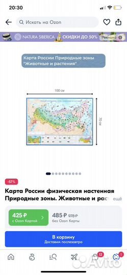Карта природных зон России
