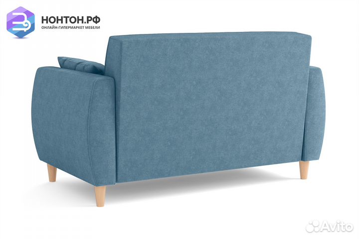 Диван пантограф Хэппи серо-голубой