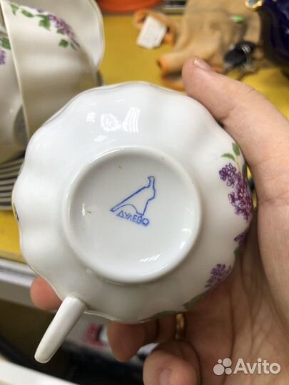 Чайный сервиз СССР дулево сирень 8 марта