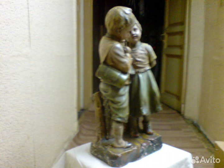 Скульптура терракота, 19 век. Антикварная