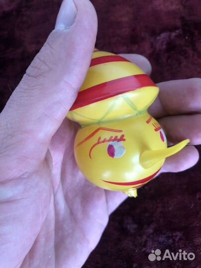 Елочная игрушка СССР Буратино в реставрацию