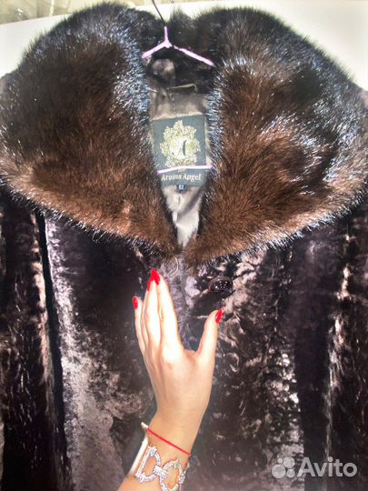 Шуба мутоновая с норкой