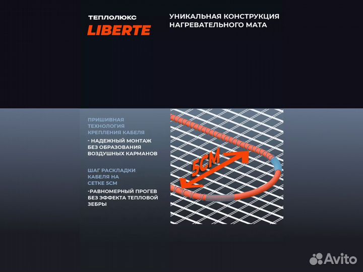 Теплый пол Теплолюкс Liberte 2,5 кв.м