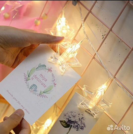 Гирлянда прищепка для фотографий