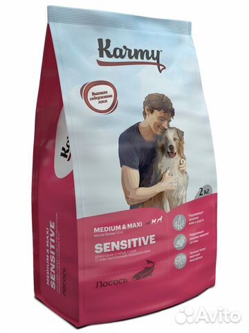 Корм Karmy Sensitive Medium&Maxi Adult (лосось)