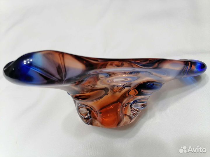 Ваза цветное богемское стекло, Frantisek Zemek