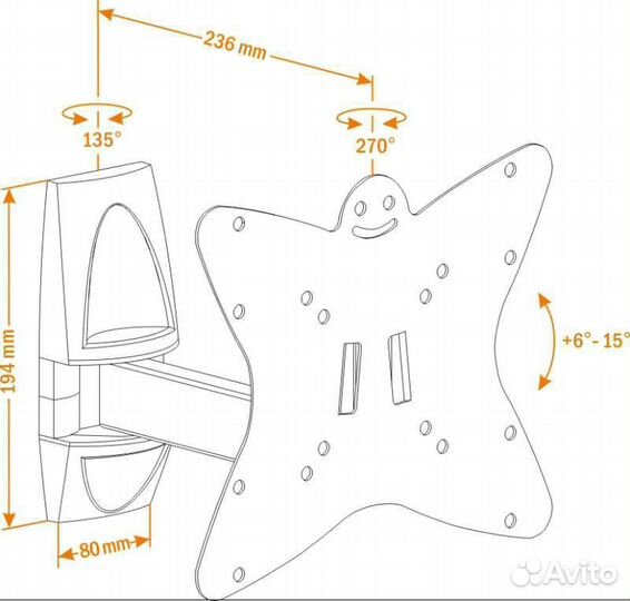 Кронштейны Holder lcds-5037 металлик