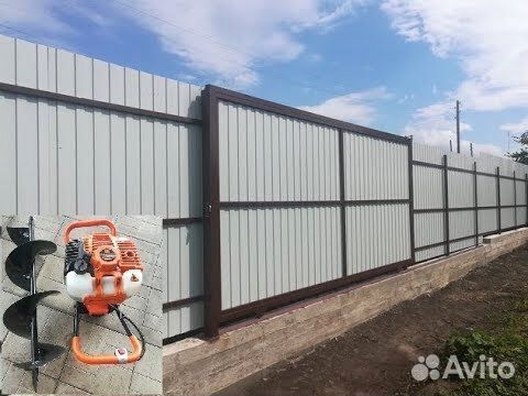 Откатные ворота с установкой