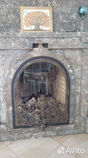 Дверца для печки со стеклом