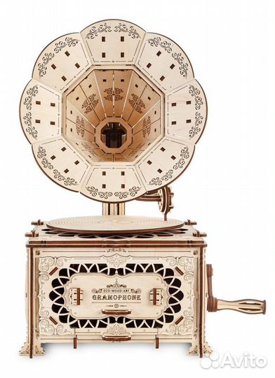 Граммофон Конструктор деревянный 3D EWA