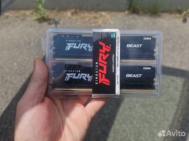 Kingston Fury DDR4 3200 мгц 2x16 гб 32gb