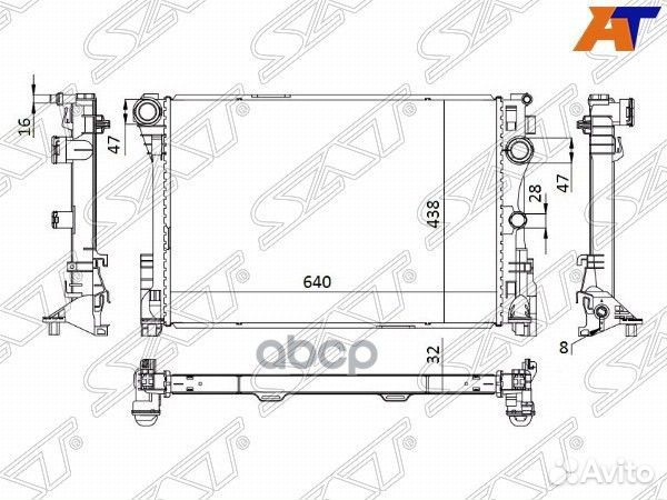 Радиатор MB C/E/CLS -17 MB000911 Sat