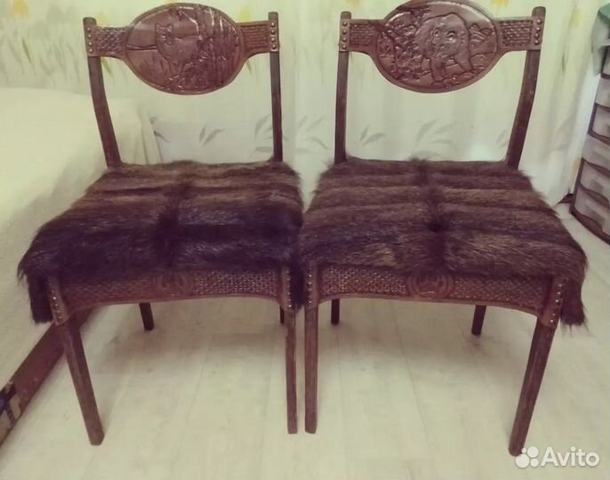 Комплект крафтовых хендмейд стульев 
