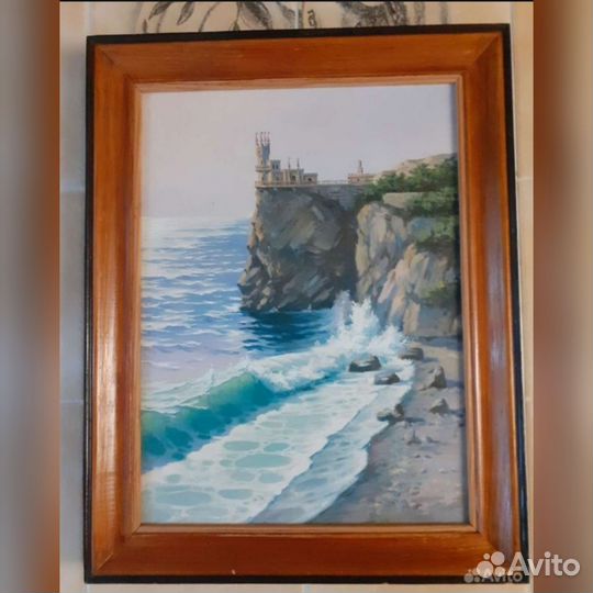 Картина маслом на холсте бу