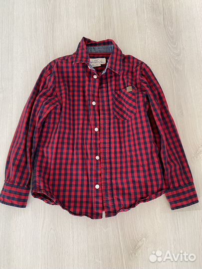 Рубашка на мальчика в клетку h&m 122/128р