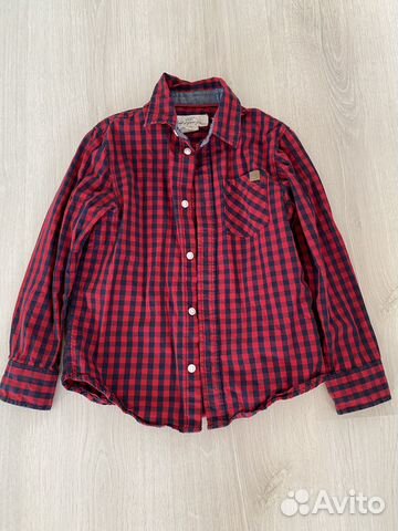 Рубашка на мальчика в клетку h&m 122/128р